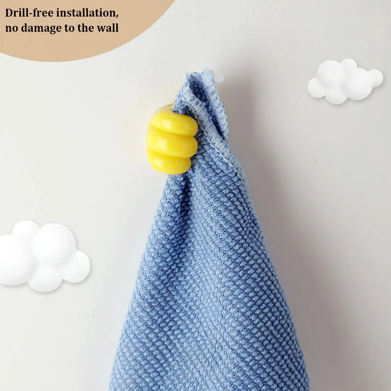 

6/10pcs Self-Adhesive Key Hanger Creative Thumb Hooks Data Cable Organizer Hangers Multi-Purpose Kitchen Wall Towel Storage Rack