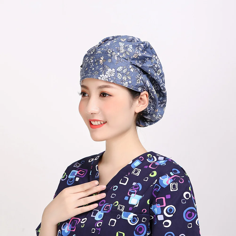 

Поглощающая пот шляпа, Модный Эластичный ремень, Гипсофила, принт, хлопок, работа медсестры