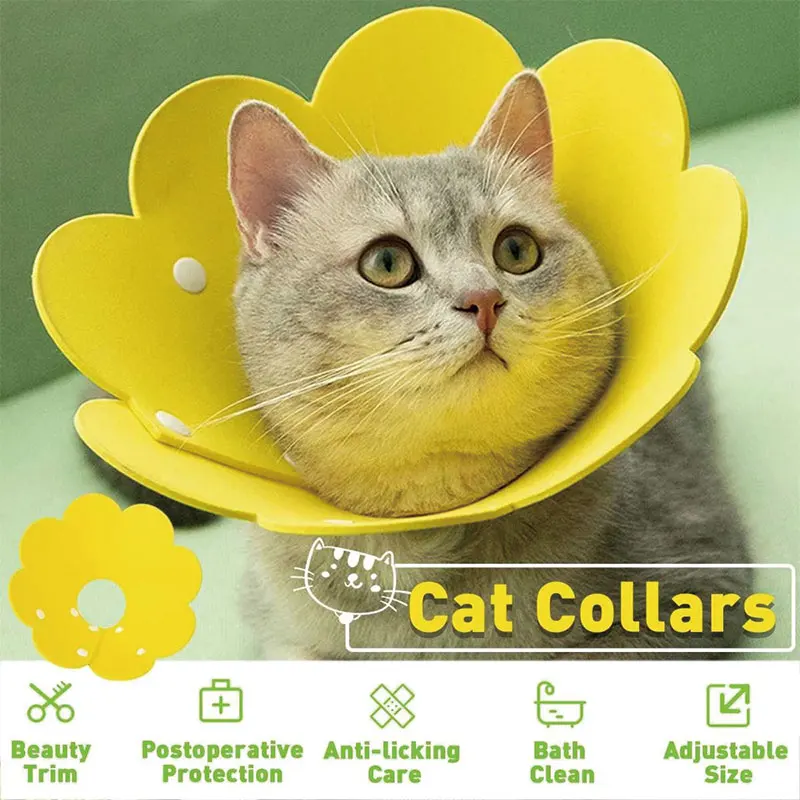 

Cute Protection Collar Kitten Anti-Bite Dog Anti-Lick Collar Cat Wound Healing Protection For Kittens and Puppies Pet Supplies