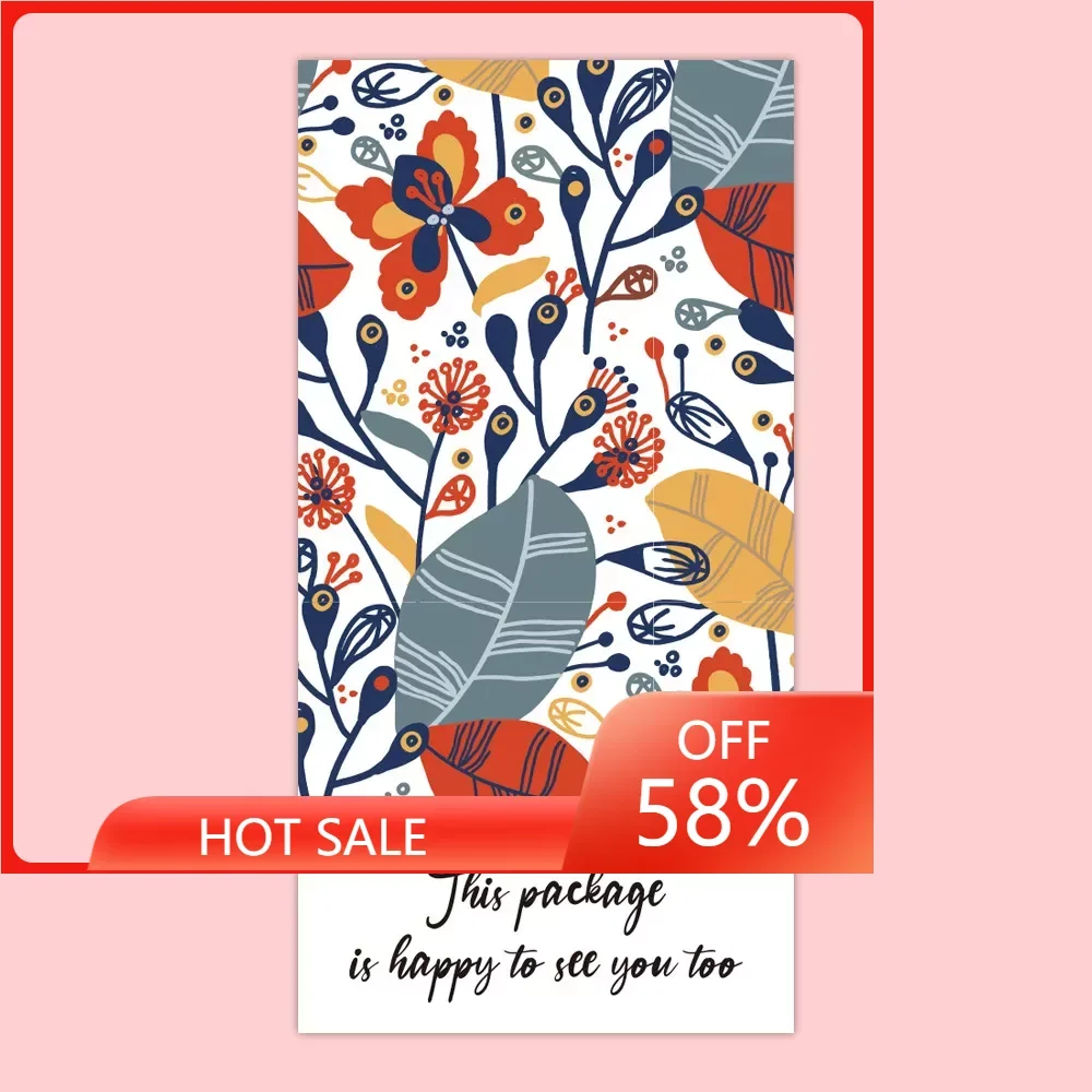 

10-50 Pcs "This Package Is Happy To See You Too" Stickers Seal Labels flower rectangle sticker wedding party gift decoration