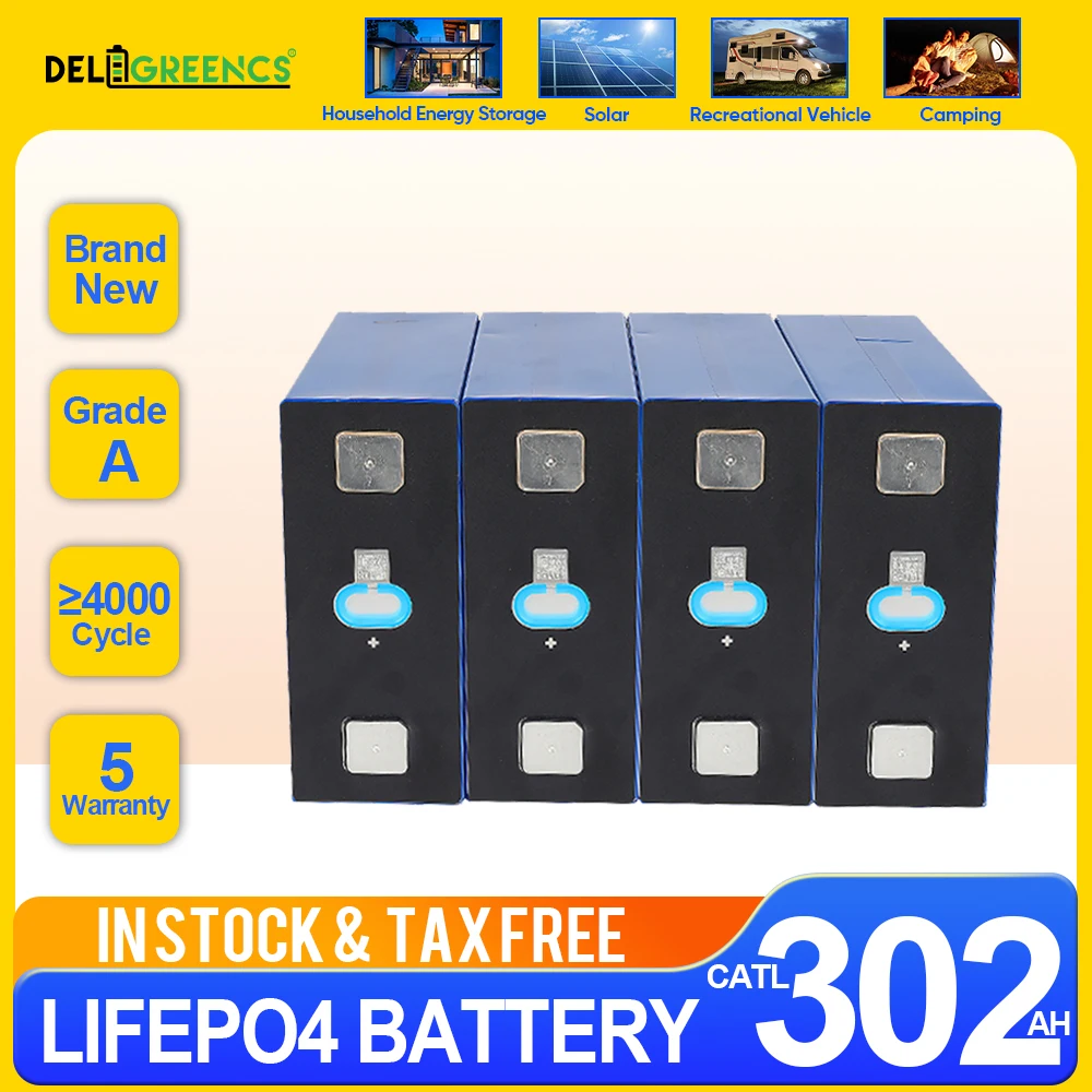 Новый аккумулятор CATL 302AH 280AH класса A LiFePO4 12 В 24 48 Аккумуляторный блок питания с
