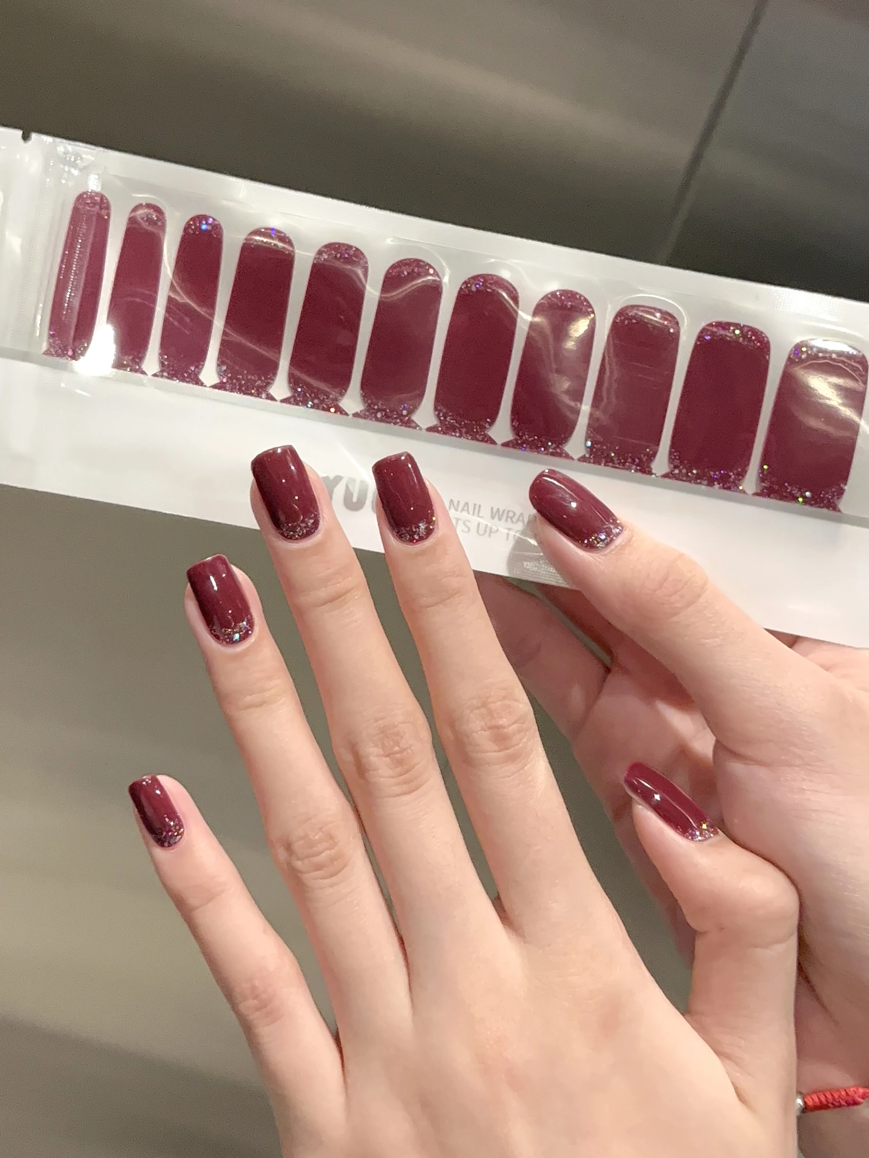 

Wear nail polish film festive white nail beauty full sticker wearable waterproof