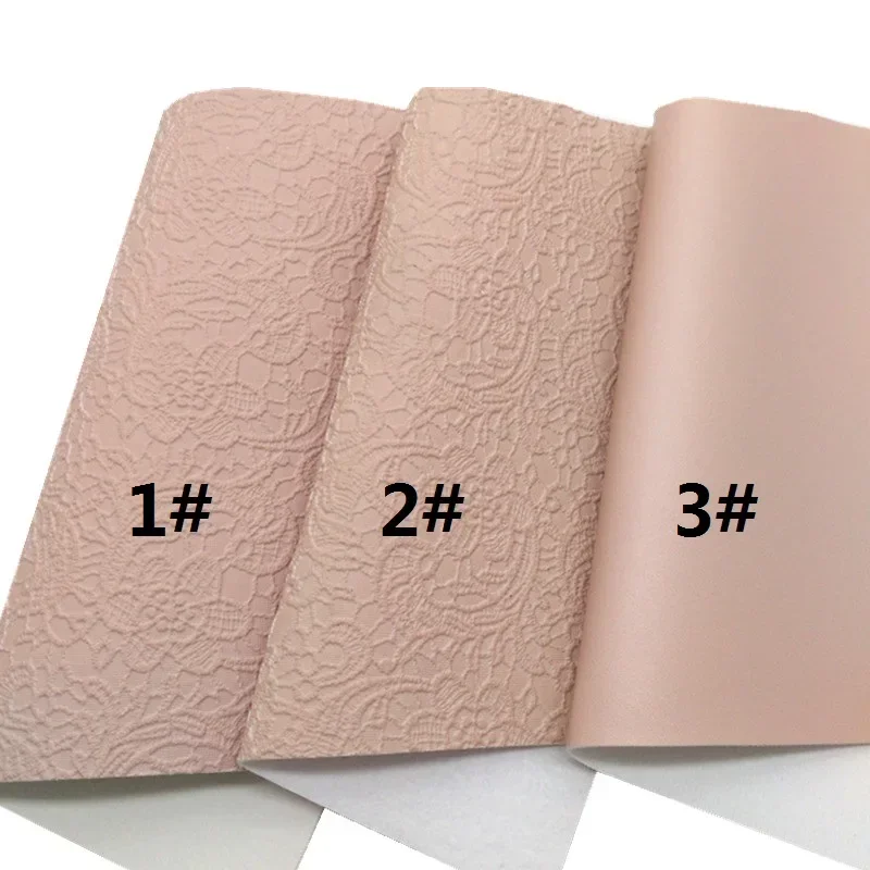 Листы из искусственной кожи телесного цвета тисненые кружева виниловые тканевые