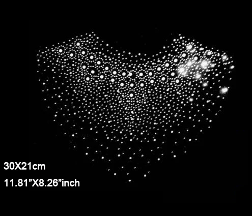4pcs/lot(30X21cm)Super Bright Hotfix Rhinestone Heat Transfer for Embellishment Iron on DIY Sewing Kit(JA-1209)