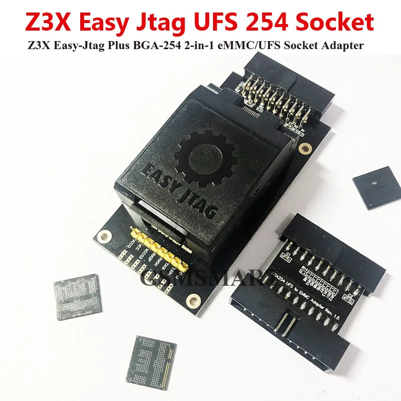 Z3X Easy-Jtag Plus BGA-254 2 в 1 eMMC / UFS Socket легкий Jtag BGA 254 |