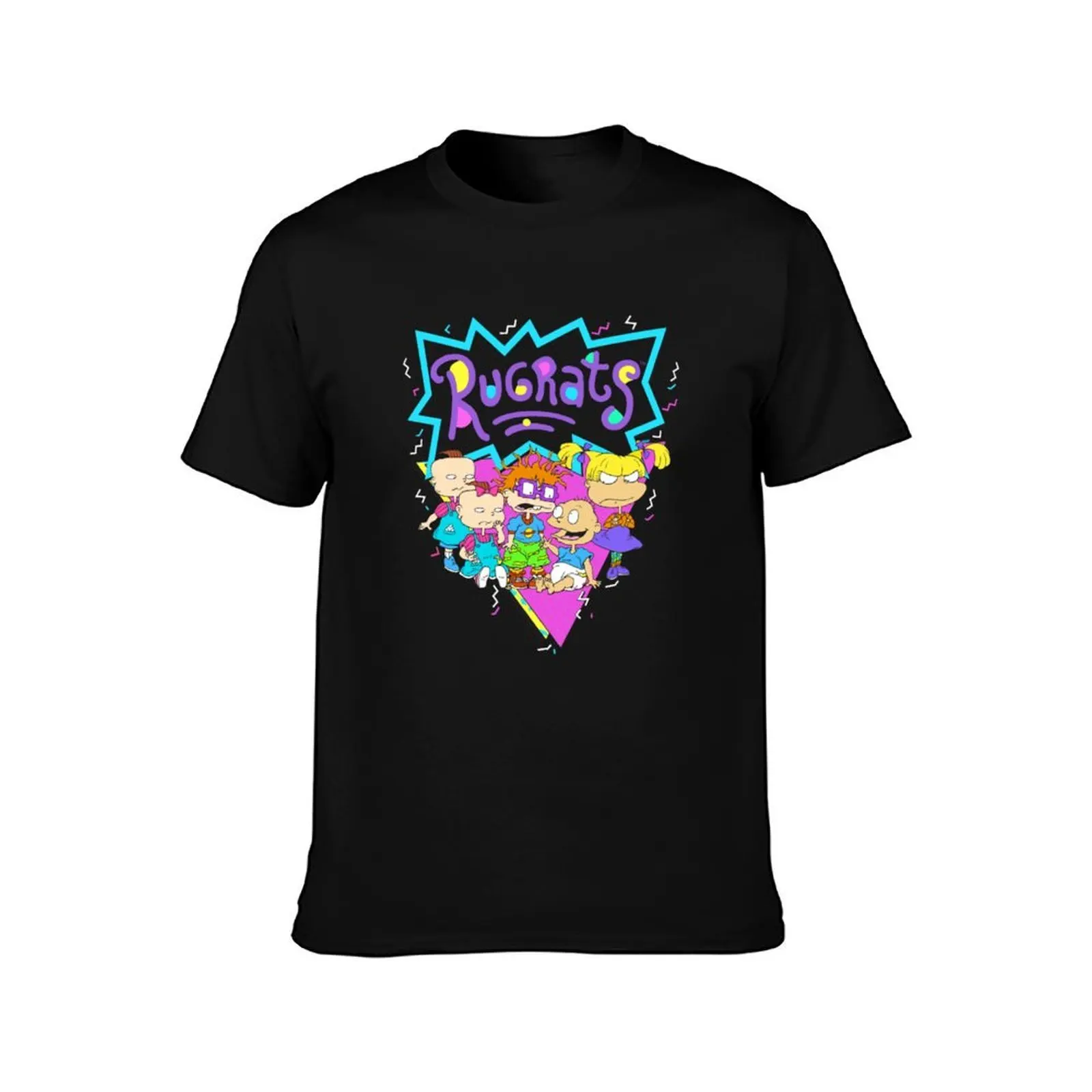 Фото Футболка Rugrats Baby Group Bright Retro Logo, легкая повседневная летняя футболка №2