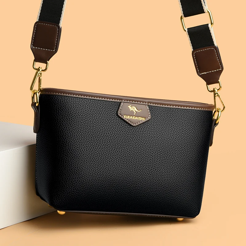 

Fashion Luxury Handbag High Quality Leather Women Solid Color Crossbody Bag Large Capacity Totes Female Shoulder Messenger Bags