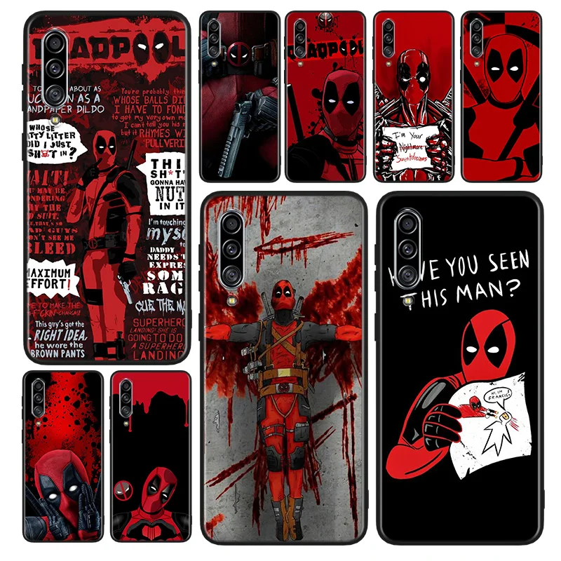 

Marvel Deadpool Phone Case For Samsung A90 A80 A70S A60 A50S A30S A40 A2 Core A20E A20S A30 A10S Black Cover