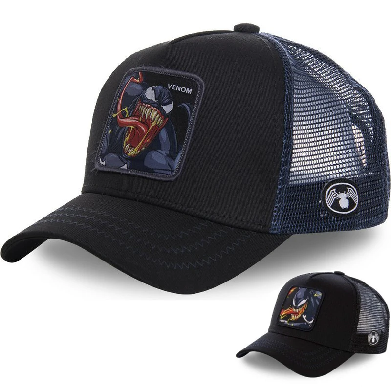 Высокое качество Marvel Brand Venom аниме мультфильм Snapback хлопковая регулируемая