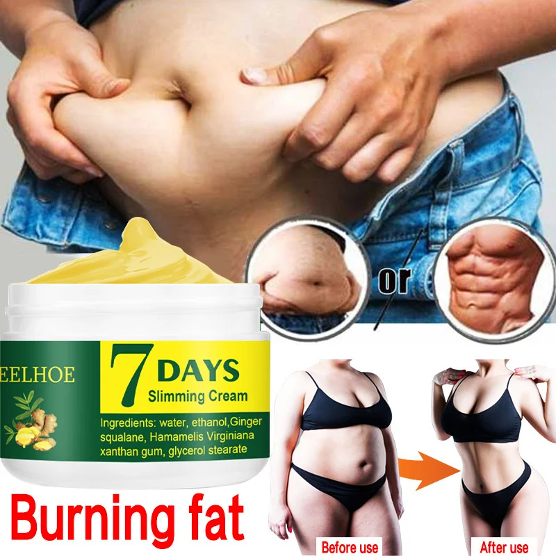 

7 Days Ginger Slimming Cream Anti Cellulite Fat Burning Massage Fast Losing Weight Body Cream Moisturizing Firm Beauty Products