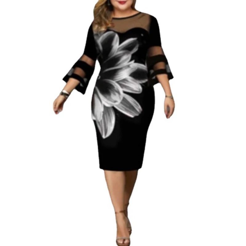 Рисунок 4 - Платье женское с цветочным принтом и рукавом-фонариком