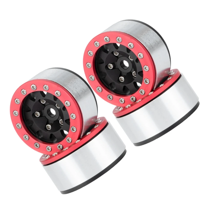 

4PCS 1.55 Metal Beadlock Wheel Rim Hub For 1/10 RC Crawler Car Axial Yeti Jr RC4WD D90 TF2 Tamiya CC01 LC70 MST JIMNY