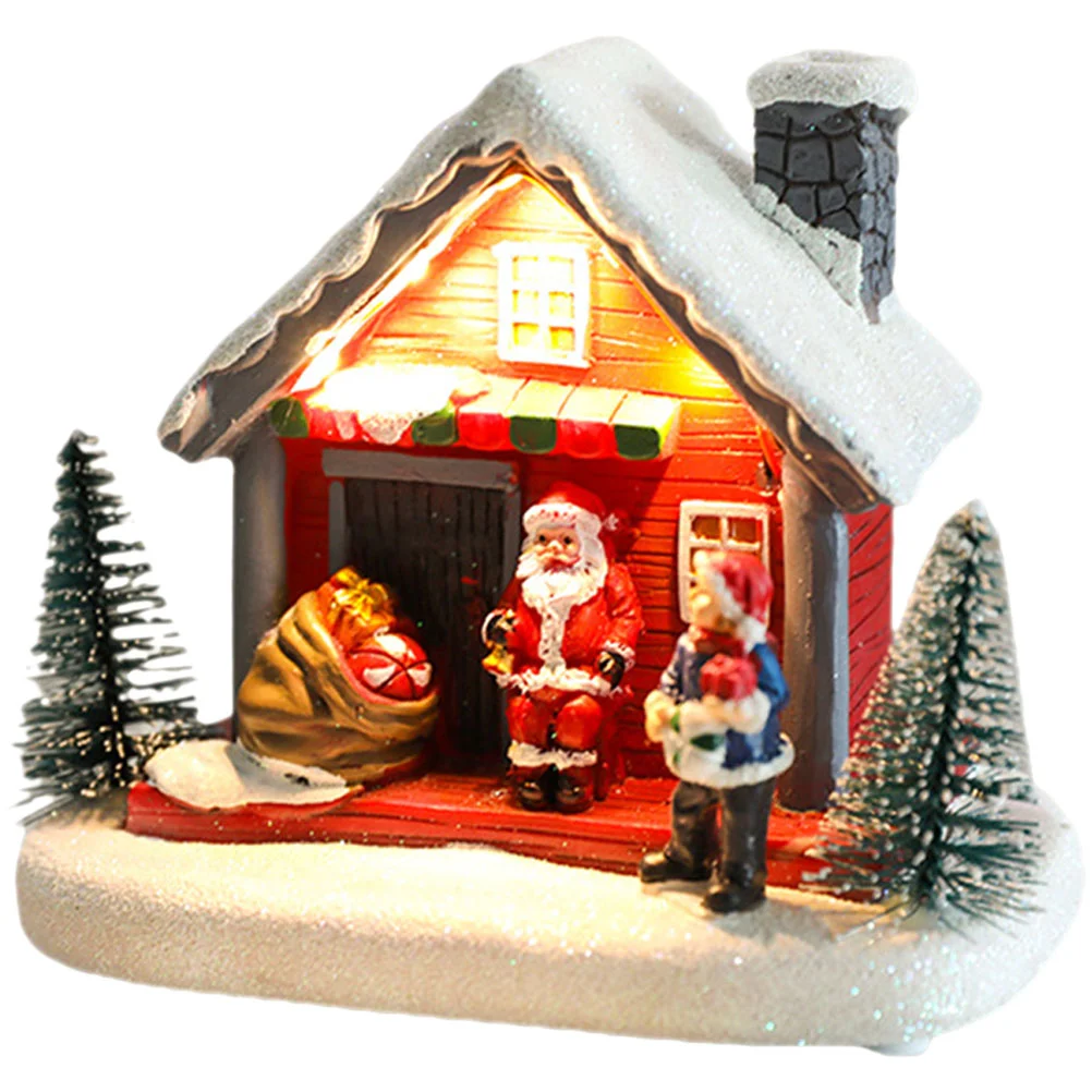 

Christmas Miniature House Ornament Xmas Desktop House Party Table Decoration
