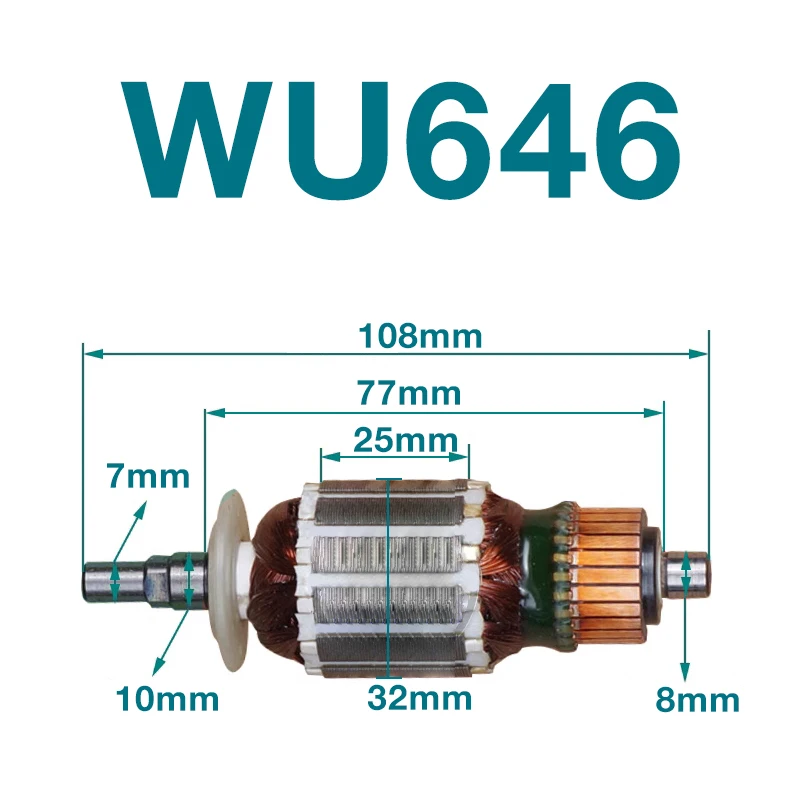 

AC220-240V Armature Coil for Worx WU646 Paper Sander Rotor Armature Anchor Stator Coil Replacement Parts