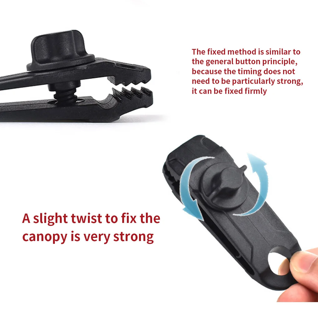 

10pcs Tarpaulin Clip Quality Durable Awning Tent Lashing Buckle Outdoor Camping Awning Hook Windproof Rope Barb Clip