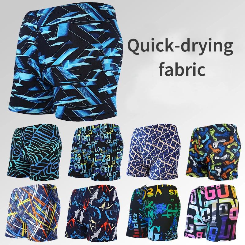 

2022 Men Elastic Swimming Trunk Swimwear Beach Sport Short Briefs Surfing Summer Swimsuit Boxer Shorts Bathing Suit