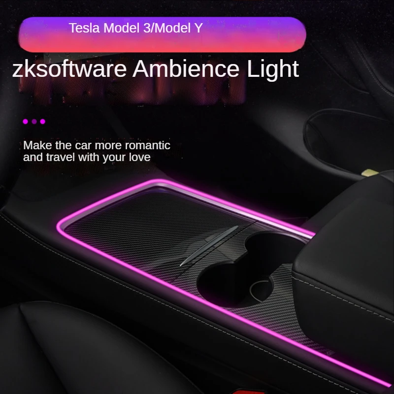 

Ambient Light Mobile Phone App Control Central Control Light with Colorful LED for Tesla Model3 modelY