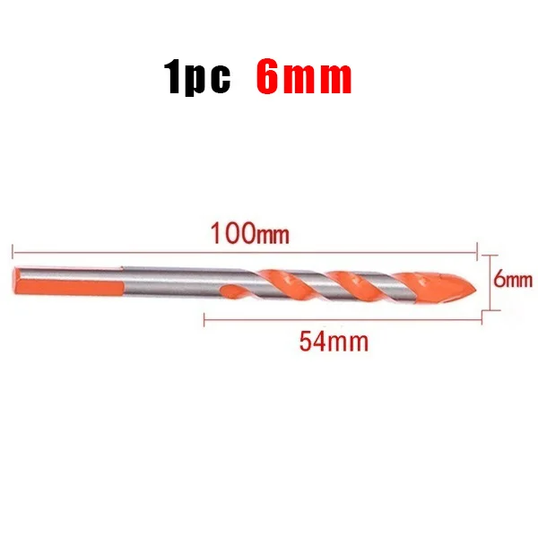 

3/4/5/6/8/10/12 мм сверла для плитки, сверла для стекла, керамики, открывалка для отверстий в бетоне, треугольные сверла из сплава твердого металла, инструменты