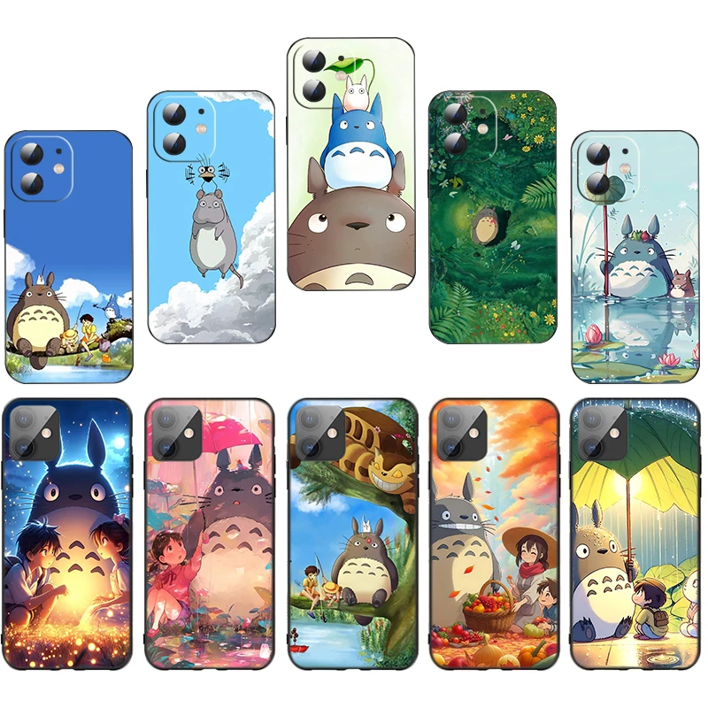 AC39 T-Totoros CAT Soft Silicone Case for Samsung Galaxy S7 8 9 10 20 Plus FE Ultra Lite Edge Caver