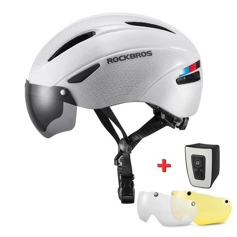 Велосипедный шлем ROCKBROS Aero, цельнолитой шлем для езды на велосипеде, мужские и женские очки, линзы, оборудование для горных и шоссейных велосипедов