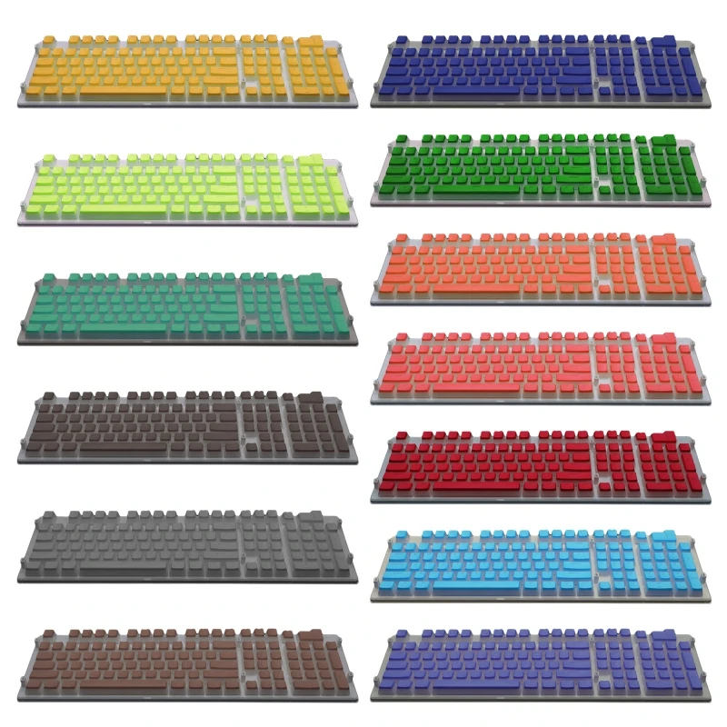 

108 Keys Keycaps PBT OEM Profile For Cherry MX Switches Mechanical Keyboard RGB Two-Color Translucent Keycap Set