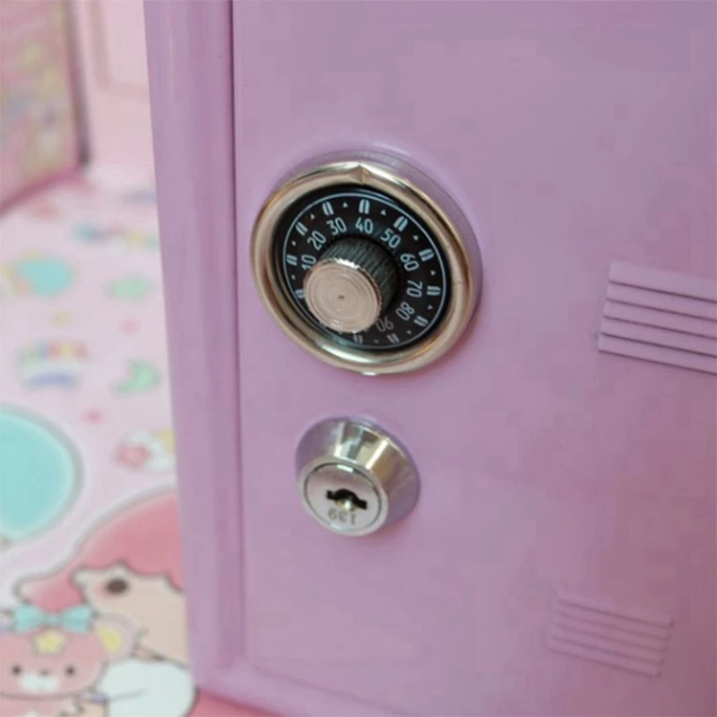 

2X Kids Money Banks, Money Box Gift Safe Case Password With Key Metal Money Box Storage Bedroom Locker Home Ornament