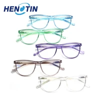 henotin oval frame men women prescription reading glasses spring hinge lightweight comfortable hd magnifying eyeglasses0600