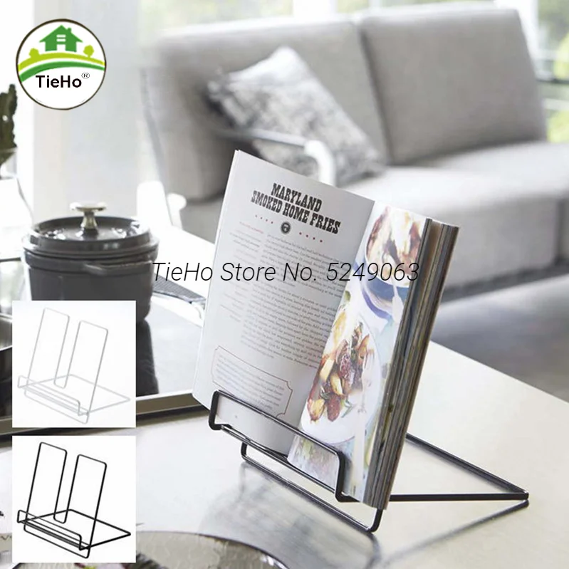

Creative Iron Multifunctional Magazines Display Rack Book Holder Desktop Shelf Recipes Rack Desktop Foldable Wrought Bookshelf