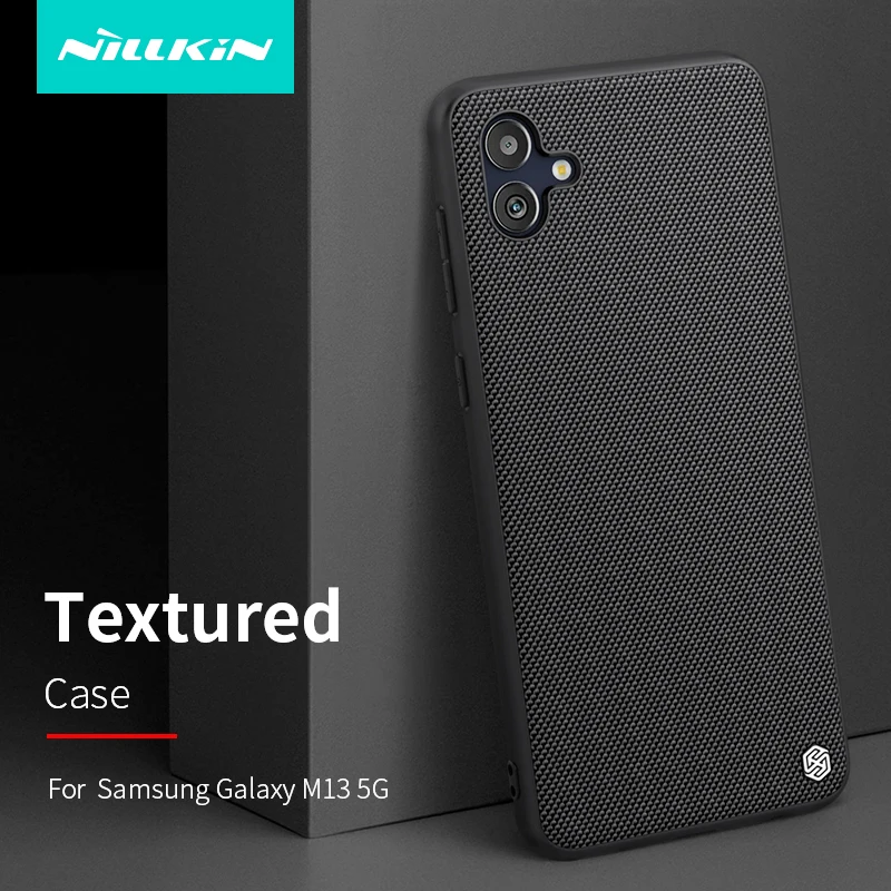 

For Samsung Galaxy M13 Case 3D Textured Weaving Nylon Fiber Protective PC Back Cover For Galaxy M13 чехол NILLKIN