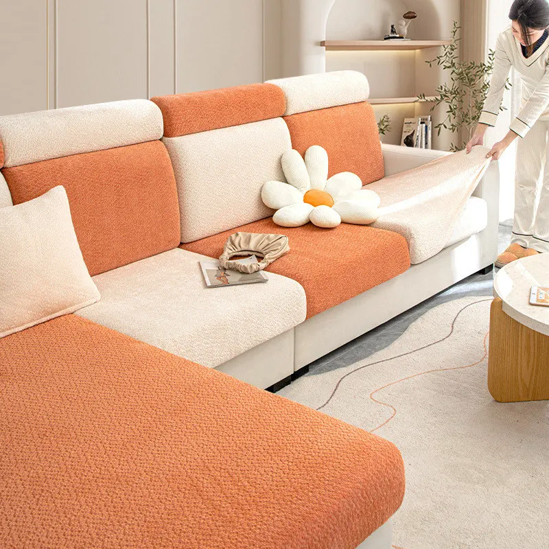 Чехол EIFLOY для дивана из плотной синели гостиной эластичное двухместное покрытие