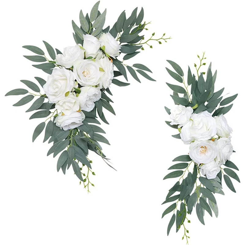 

Artificial Wedding Arch Flower Kit Boho Eucalyptus Garland Curtains Wedding Decoration Welcome Sign