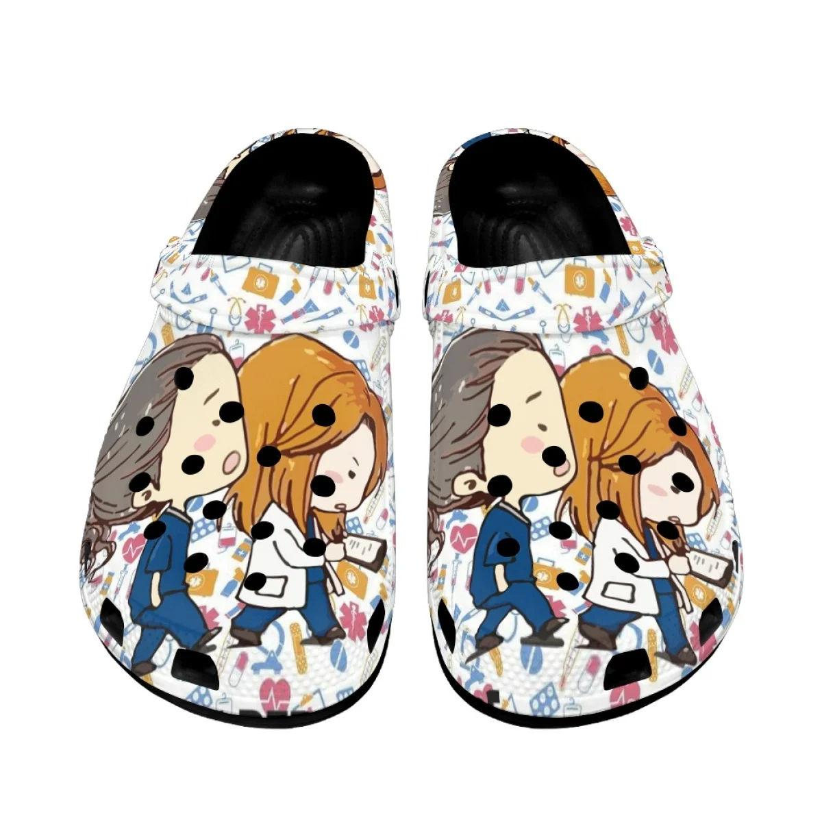 Drop Ship 1PCS Cute Girls Slippers Cartoon Nurse Pattern Summer Women's Sandals Anti-slip Beach Slides Shoes Woman Casual Female