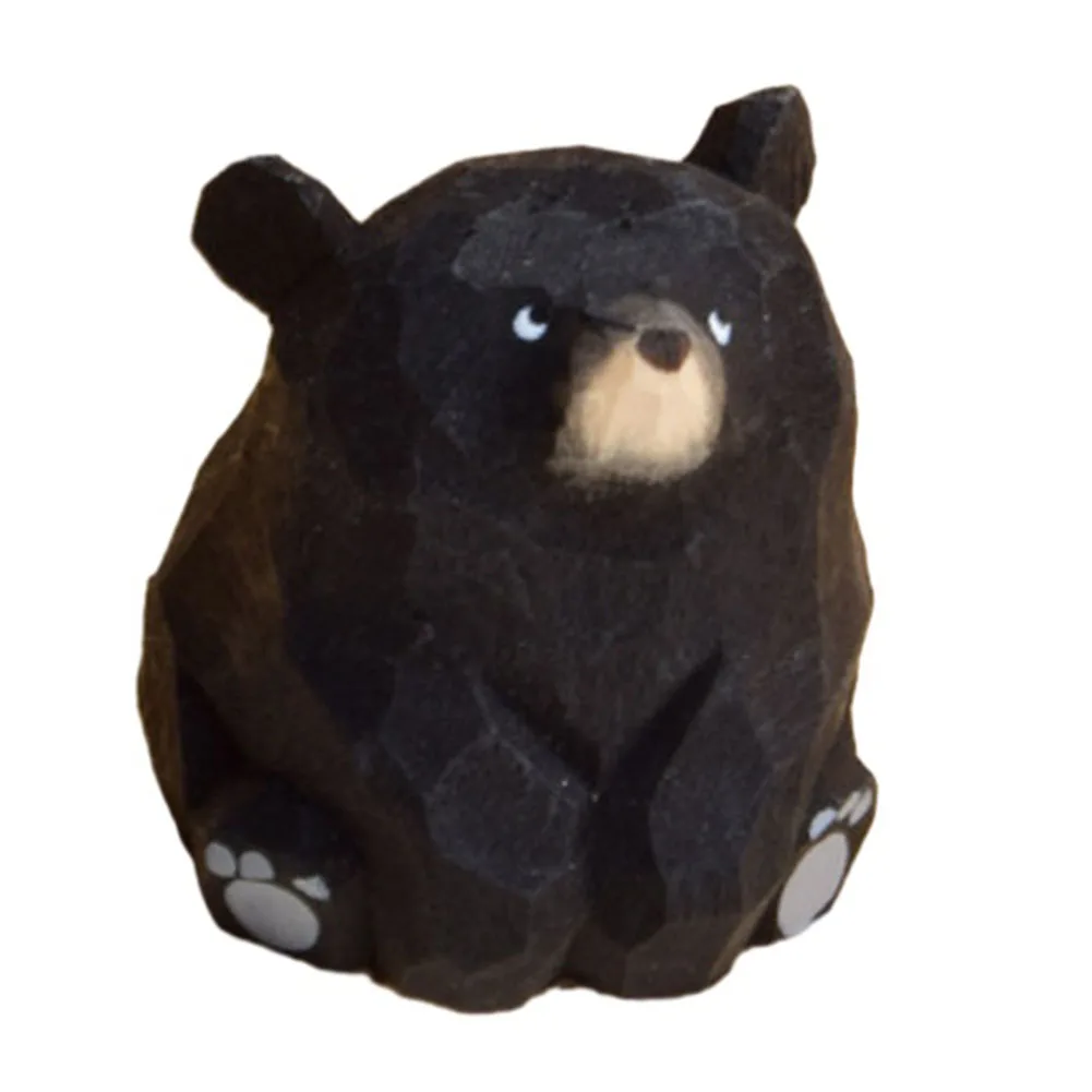 1 комплект деревянный медведь набор для рукоделия милый из массива дерева резные