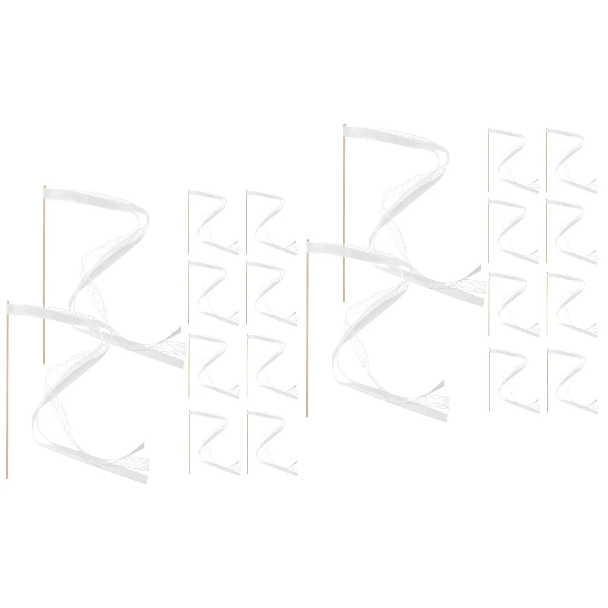 

20 Wedding Streamers Wedding Ribbon Sticks Ribbon Fairy Sticks Ribbon Streamers