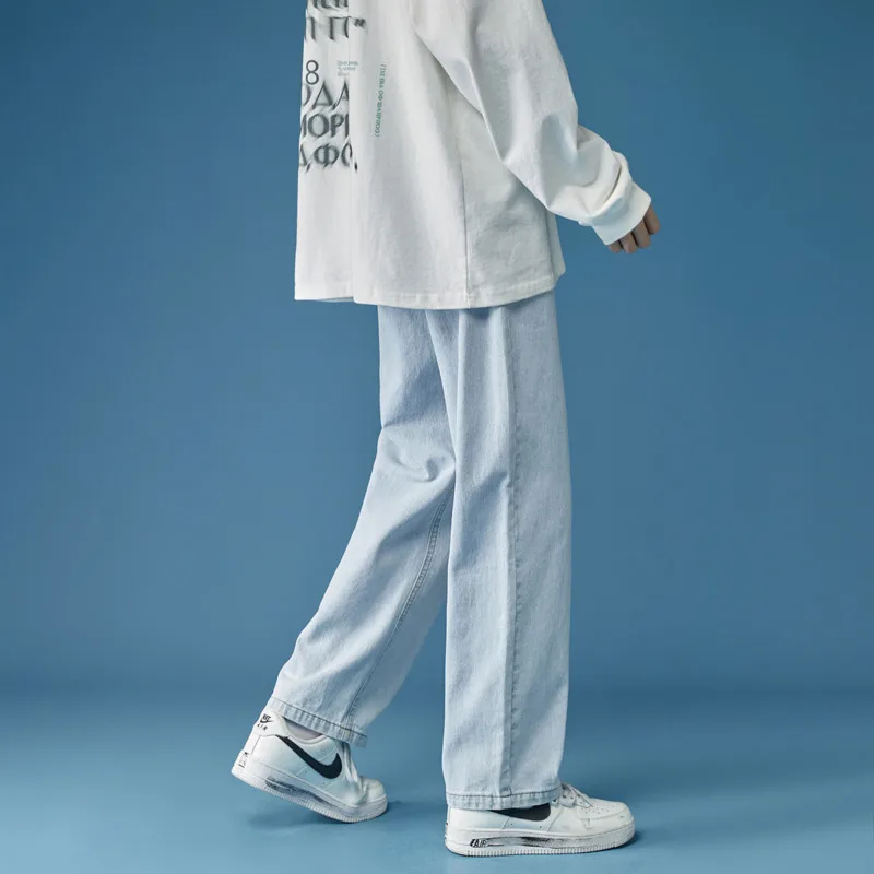 Summer 5 Colors Jeans Men Fashion Casual Straight Jeans Men Streetwear Loose Hip Hop Wide Legs Denim Pants Men Plus Size M-5XL