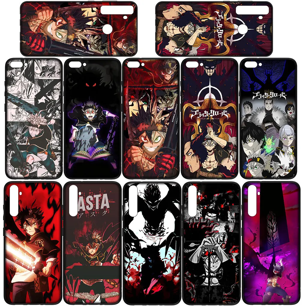 Asta Black Clover Anime Soft Cover for Xiaomi Redmi Note 12 11 10 9 Pro 9S 10S 11S 9A 9C NFC 9T 10A 10C 12C Phone Case