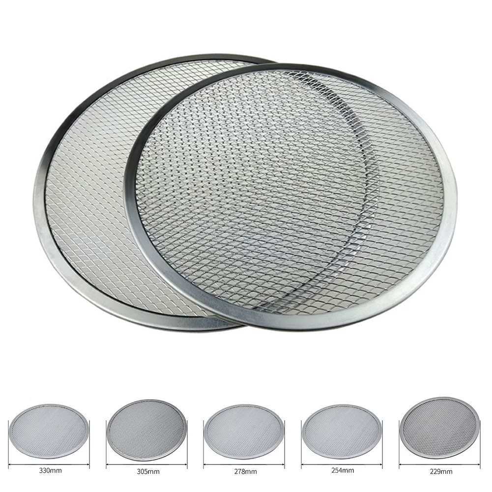 

Pizza Stone Non-Stick Aluminum Mesh Pizza Screen Pasta Baking Tray Net Pizza Baking Pan Kitchen Tool Seamless