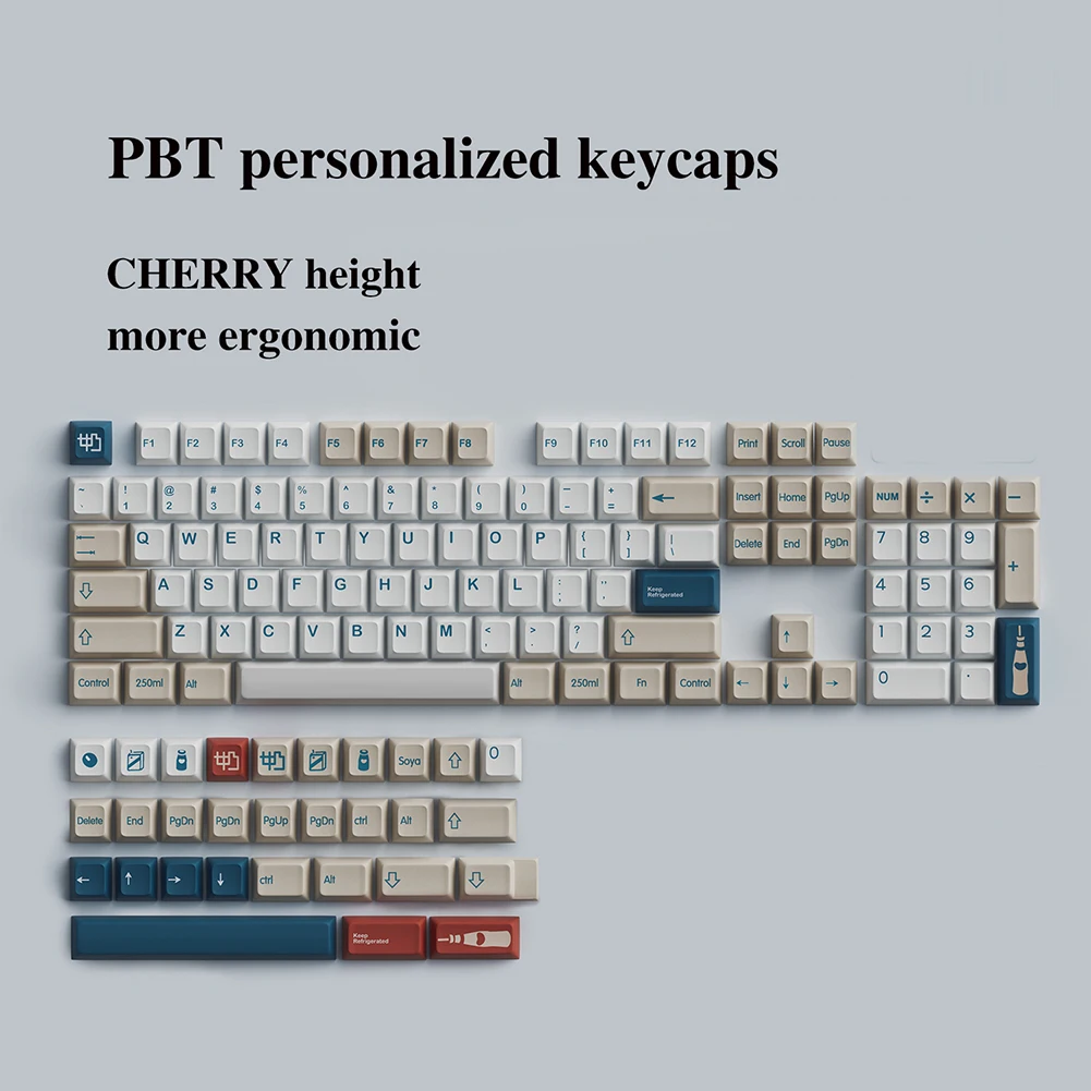 

Механическая клавиатура Keycap 126/134 клавиш PBT, сублимационная печать, персонализированные эргономичные клавиши, аксессуары для клавиатуры