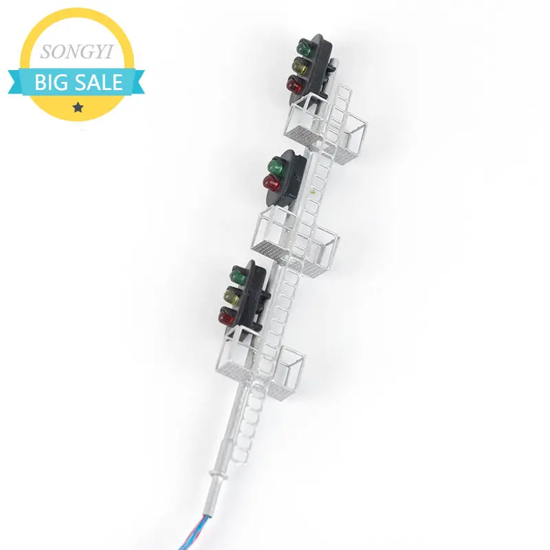 

1:87 Model Train Traffic Light Crosswalk Signal Lights Road Sign 3V/12V for Train Railway Diorama Gauge Accessories