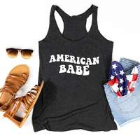american babe tank top 4th of july tanks america shirts for women july fourth womens tops letter patriotic tank tops
