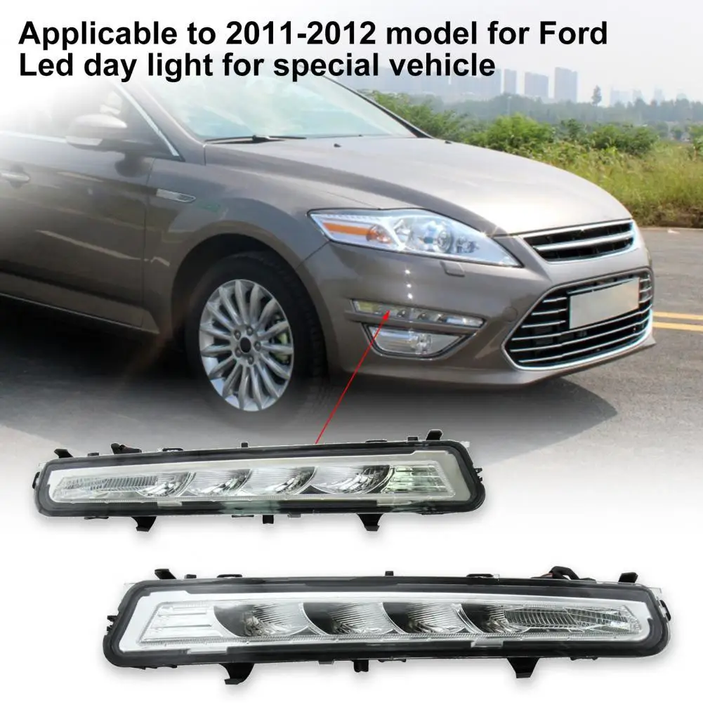 

2Pcs Daytime Running Bulb Reverse Connection Protection LED 6000-6700K 0.5W DRL Driving Light for Ford Mondeo 2011-2012