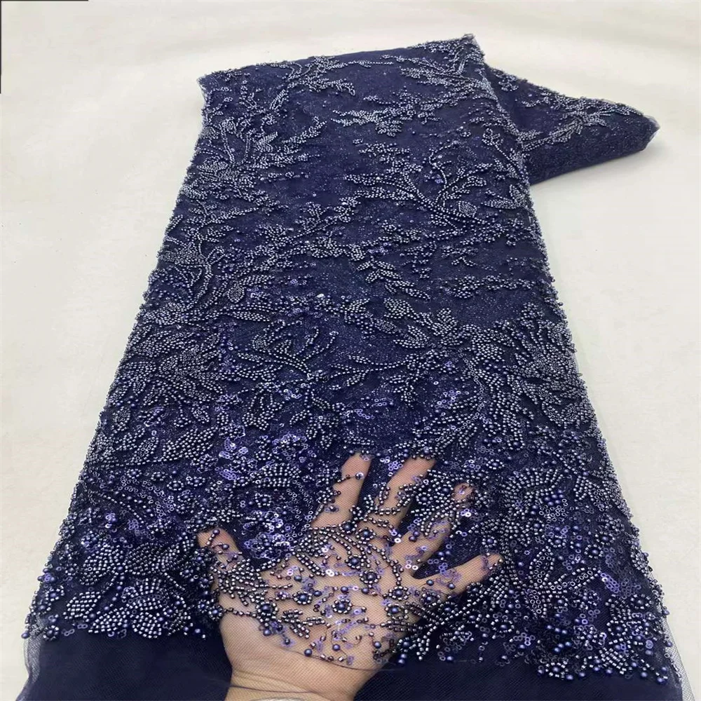 Роскошные французские вышитые кружева 2024 африканская нигерийская ткань с