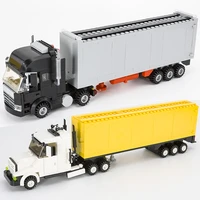 moc city transport truck building blocks car carrier model educational brick kids toys gift