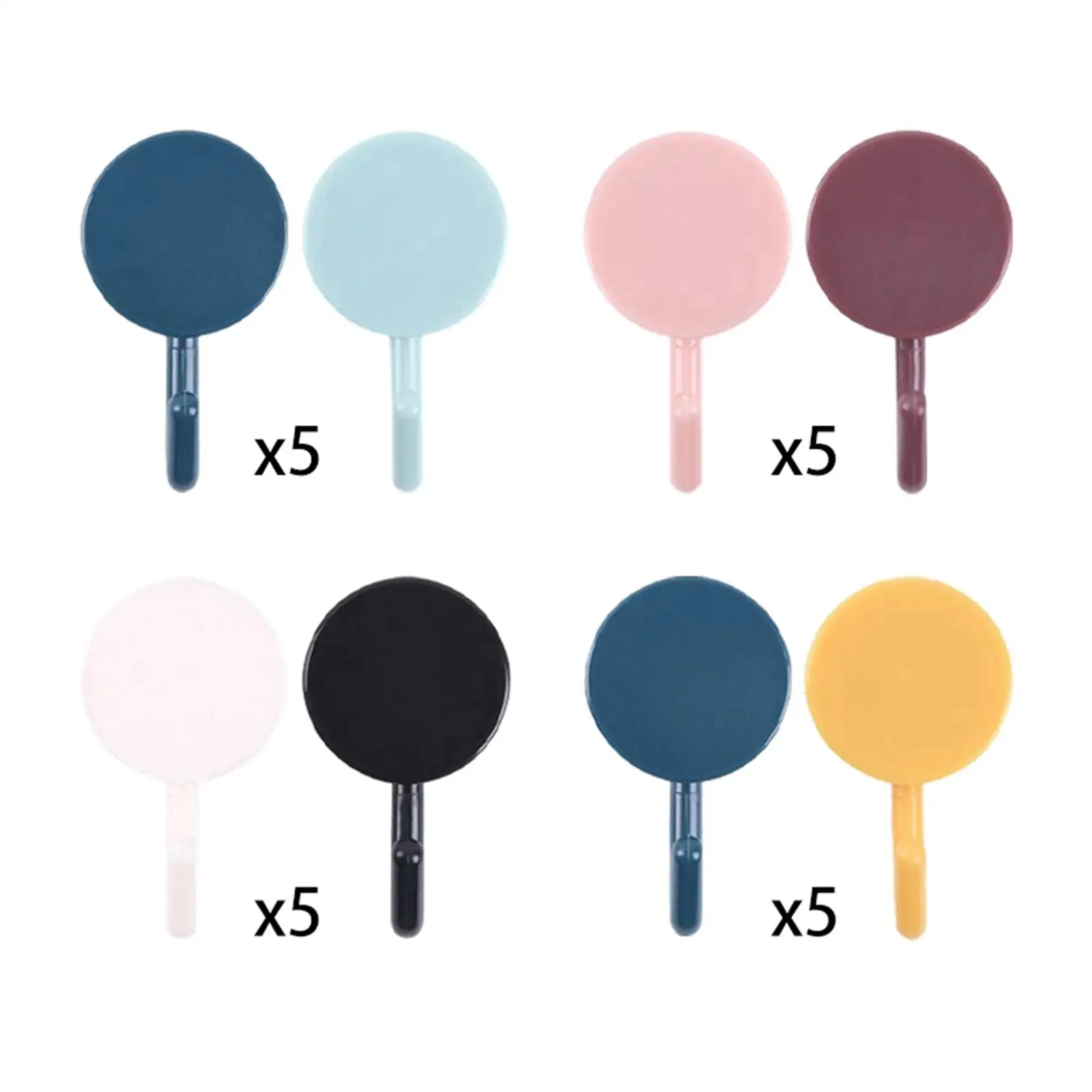 

10Pcs Sticky Wall Hooks Hanging Seamless Clothes Keys Self Adhesive Hooks