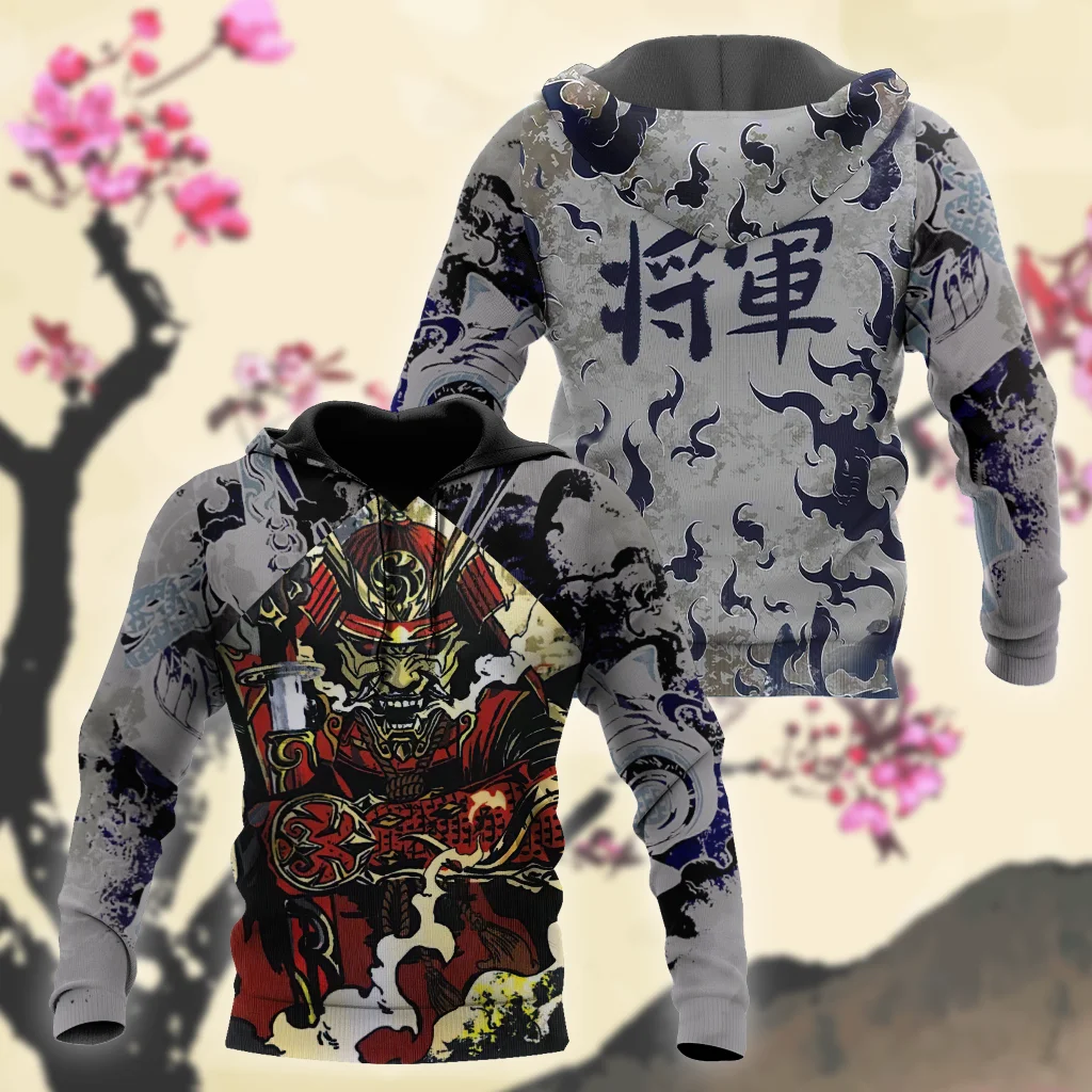 

2021 New Japanese Samurai Tattoo 3D Printing Men's Sweatshirt Harajuku Zip Hoodie Casual Unisex Jacket Pullover type - 38