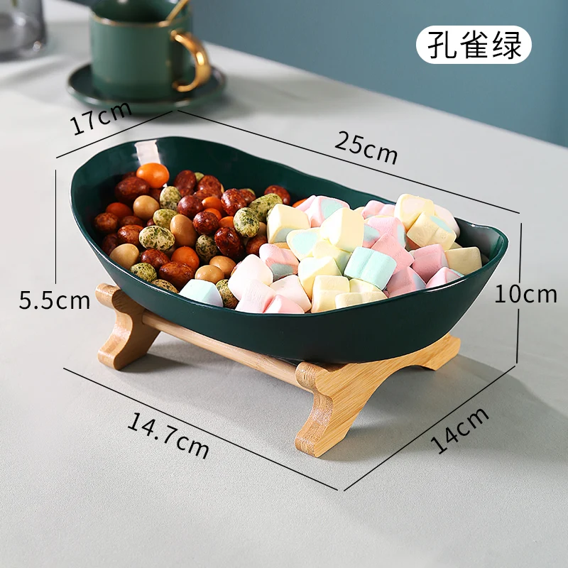 

Plate Nordic Modern Multilayer Living Room Fruit Snack Candy LuxuryDessert Plate Serving Tray Bandeja Comida Tableware