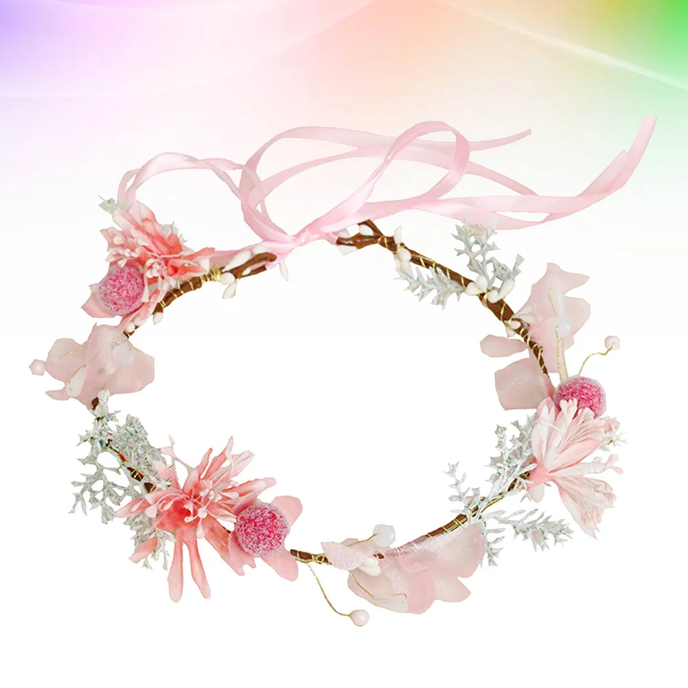 

1PC Crown Headband Imitation Flower Headdress Fashion Head Photo Taking Headwear Hair Accessory for Kids