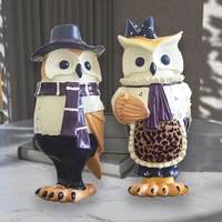 modern minimalist owl resin ornament animal creative art living room tv cabinet home decoration crafts decorations for home