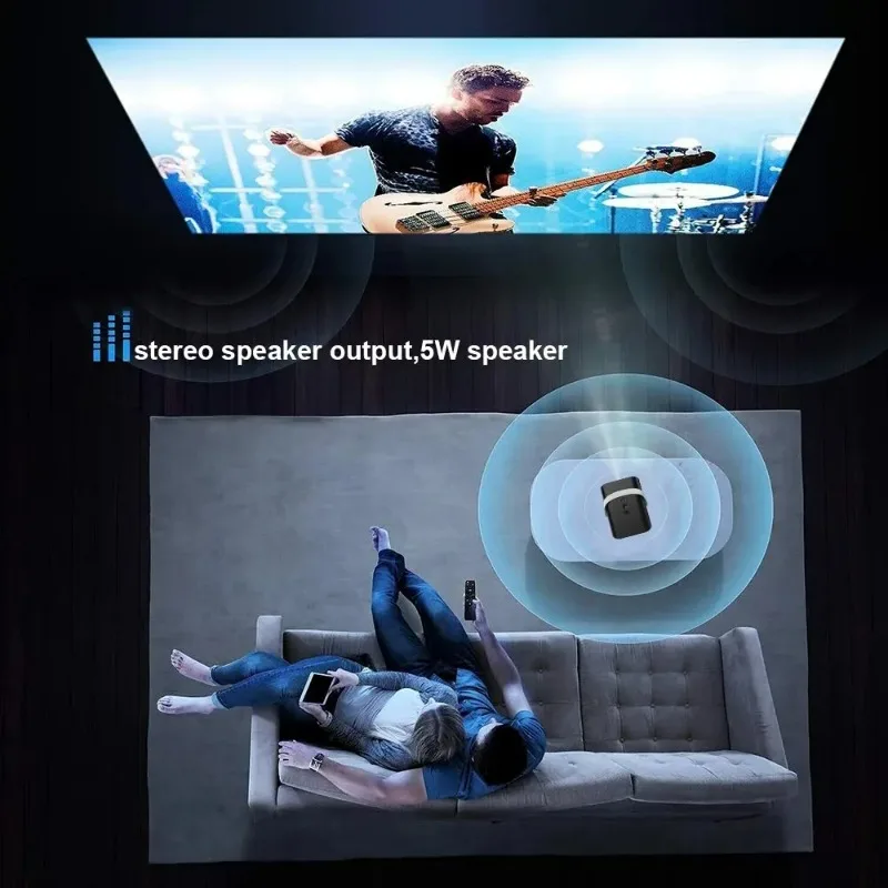 HONGTOP Android умный мини-проектор 300ANSI люмен портативный проектор 4K с WIFI Bluetooth 1080P