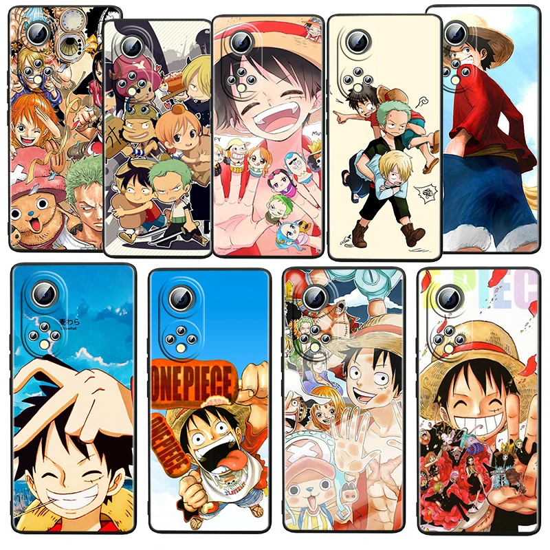 

ONE PIECE Red Luffy For Honor 60 50 20 SE Pro X30 10X 10i 10 9X 9A 8X 8 Lite Soft Silicone TPU Black Phone Case Cover Coque Capa